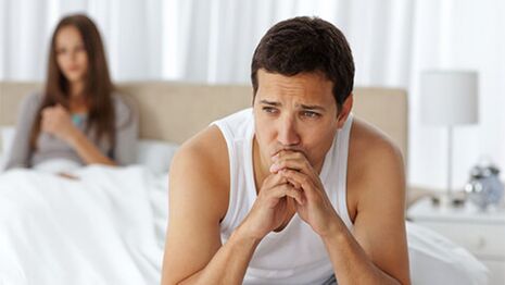 Problems in a man's bed due to prostatitis